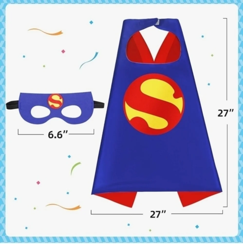 Superman Cape for Kids with Mask‎  Halloween Costumes and Party Dress